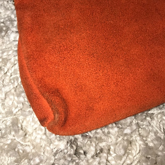 Vintage orange suede clutch - Picture 6 of 6
